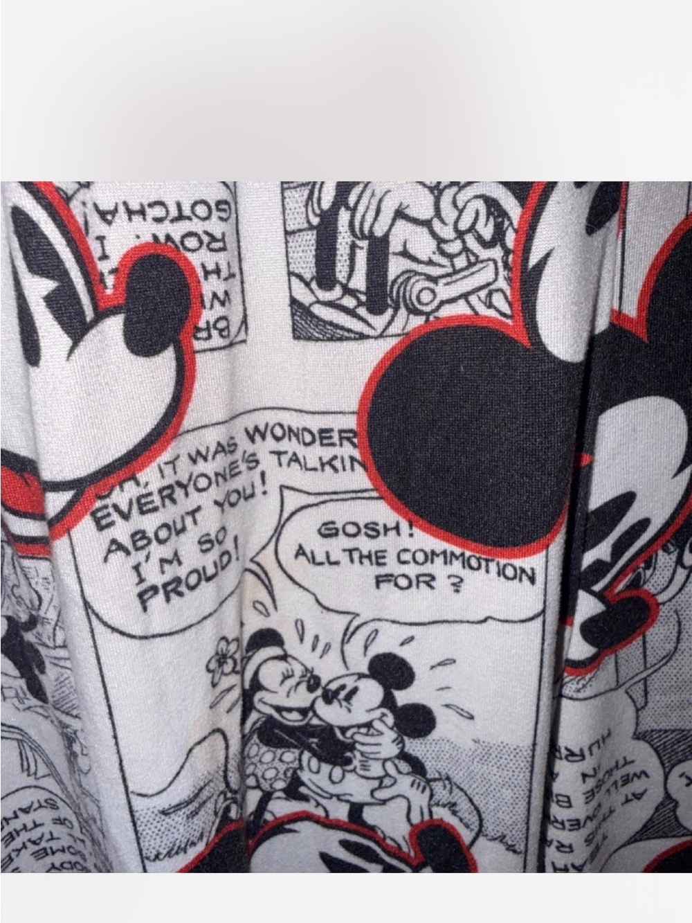 Disney Mickey Mouse Black and White Comic Print Pajama Pants - Picture 5 of 6